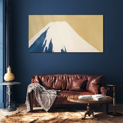 Bild auf glas drucken Der Berg in blauer Wärme