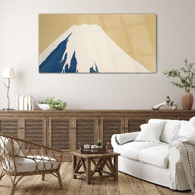 Bild auf glas drucken Der Berg in blauer Wärme