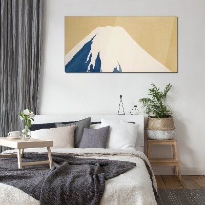 Bild auf glas drucken Der Berg in blauer Wärme
