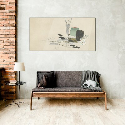 Bild auf glas Minimalistische Komposition mit Keramik
