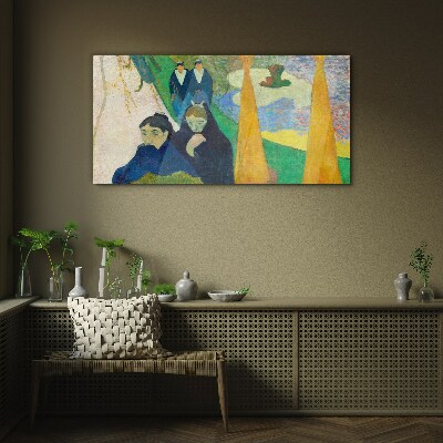 Glasbild Traurigkeit und Besinnung in der Landschaft
