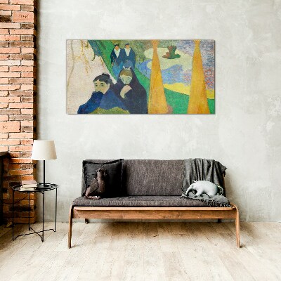 Glasbild Traurigkeit und Besinnung in der Landschaft