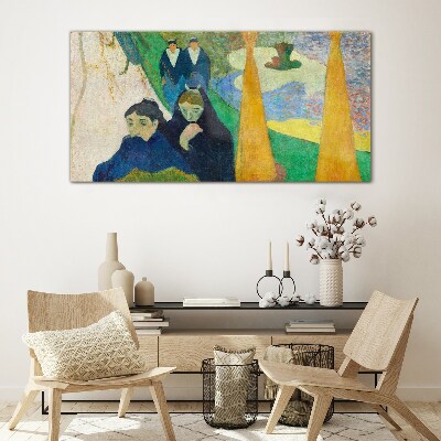 Glasbild Traurigkeit und Besinnung in der Landschaft