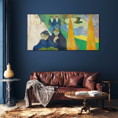 Glasbild Traurigkeit und Besinnung in der Landschaft