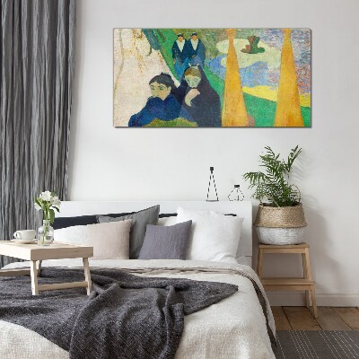 Glasbild Traurigkeit und Besinnung in der Landschaft