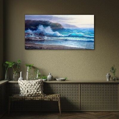 Glasbild Ruhige Meereswellen