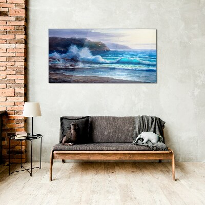 Glasbild Ruhige Meereswellen