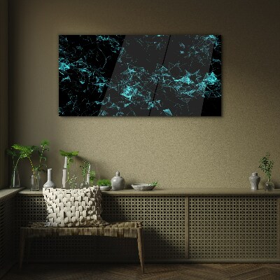 Glasbild Geometrie in Bewegung