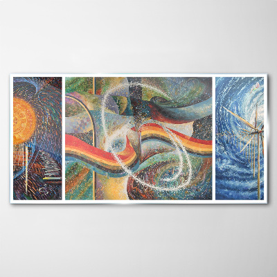 Glasbild Bewegung und Harmonie der Farben