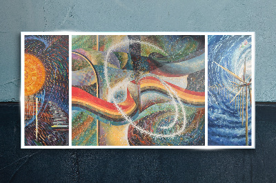 Glasbild Bewegung und Harmonie der Farben