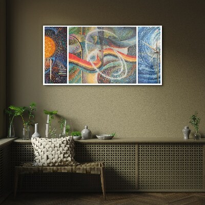 Glasbild Bewegung und Harmonie der Farben