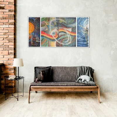 Glasbild Bewegung und Harmonie der Farben
