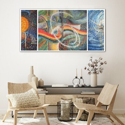Glasbild Bewegung und Harmonie der Farben