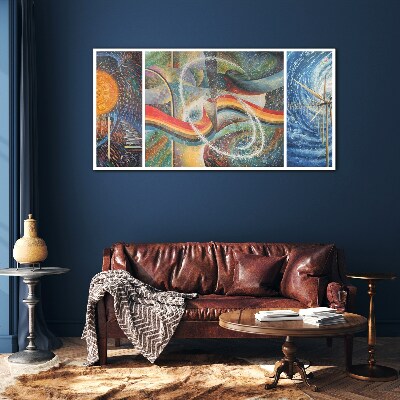 Glasbild Bewegung und Harmonie der Farben