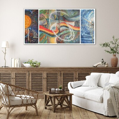 Glasbild Bewegung und Harmonie der Farben
