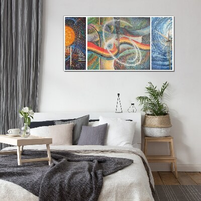 Glasbild Bewegung und Harmonie der Farben