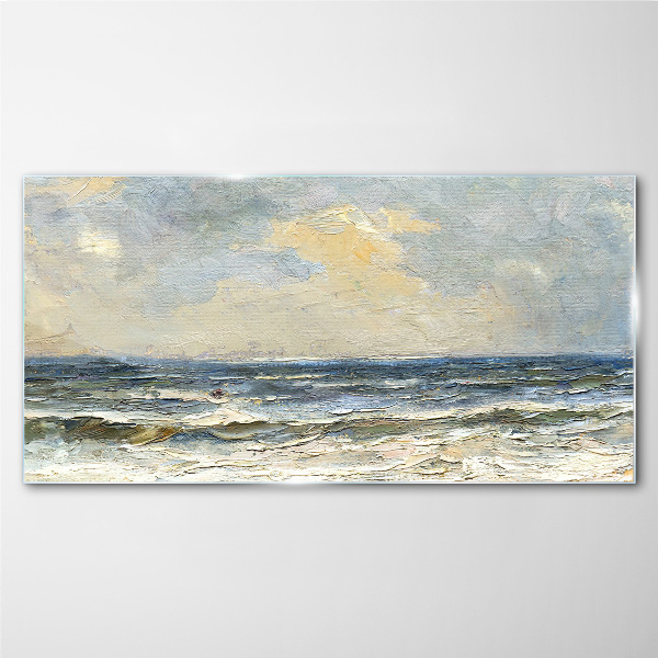 Glasbild Ruhiges Meer an einem Sommertag