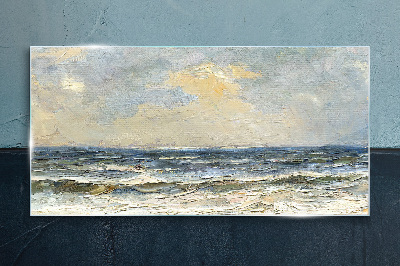 Glasbild Ruhiges Meer an einem Sommertag