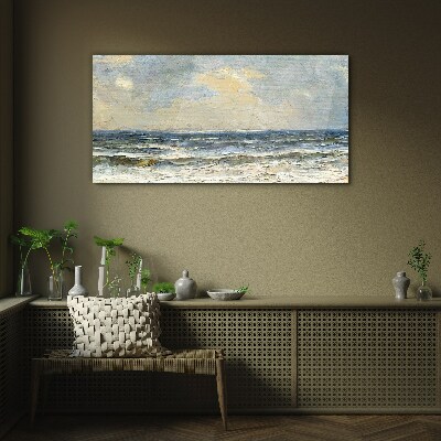 Glasbild Ruhiges Meer an einem Sommertag