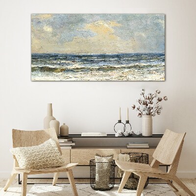 Glasbild Ruhiges Meer an einem Sommertag