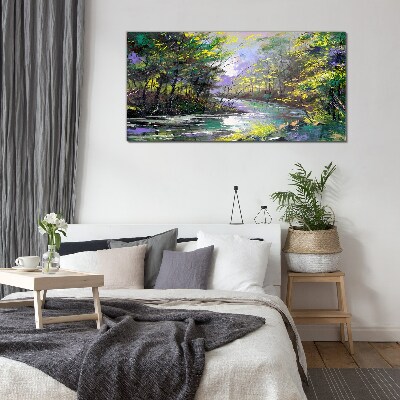 Glasbild Grüne Oase der Ruhe