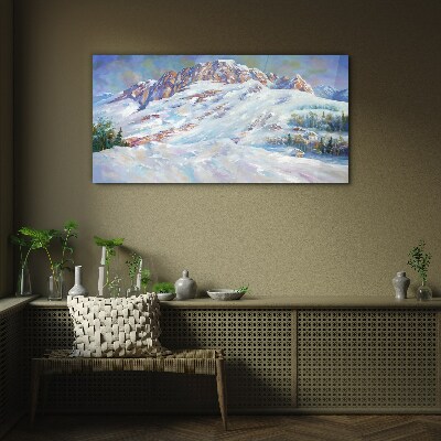Bild auf glas Winterliche Berglandschaft
