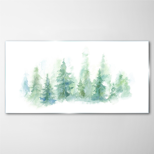 Bild auf glas Grüner Waldnebel