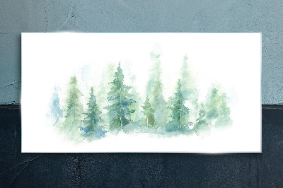 Bild auf glas Grüner Waldnebel
