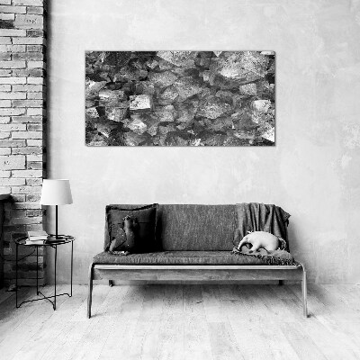 Glasbild Abstrakte Würfel in monochromen Tönen