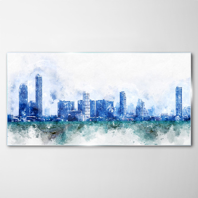 Glasbild Der Himmel über der Stadt