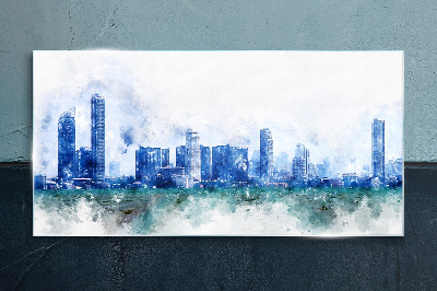 Glasbild Der Himmel über der Stadt
