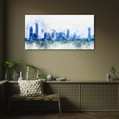 Glasbild Der Himmel über der Stadt