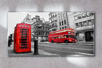 Glasbild Bus der Stadt London