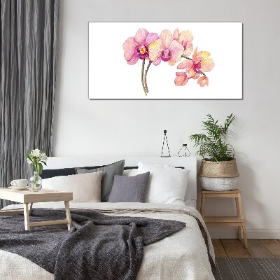 Glasbild Die florale Schönheit der Orchideen