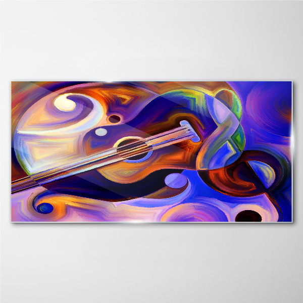 Glasbild Abstraktion Musik Violine