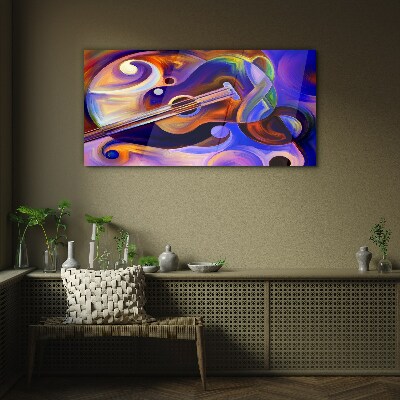 Glasbild Musikalische Harmonie in Farben