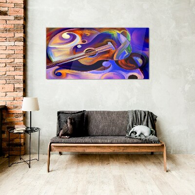 Glasbild Musikalische Harmonie in Farben