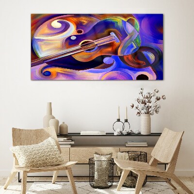Glasbild Musikalische Harmonie in Farben
