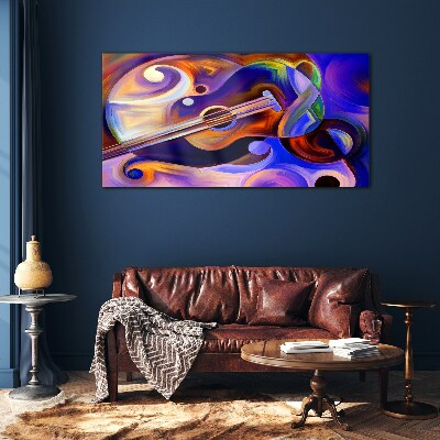 Glasbild Musikalische Harmonie in Farben