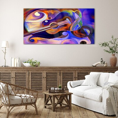 Glasbild Musikalische Harmonie in Farben
