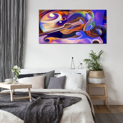 Glasbild Musikalische Harmonie in Farben
