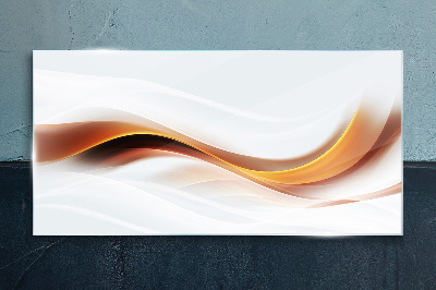 Glasbild Wellen warmer Töne