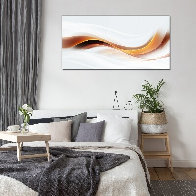 Glasbild Wellen warmer Töne