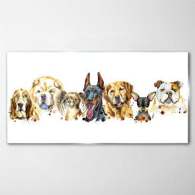Glasbild Tiere Hunde malen