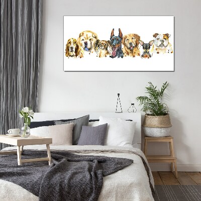 Glasbild Hundefreundschaften in Farben