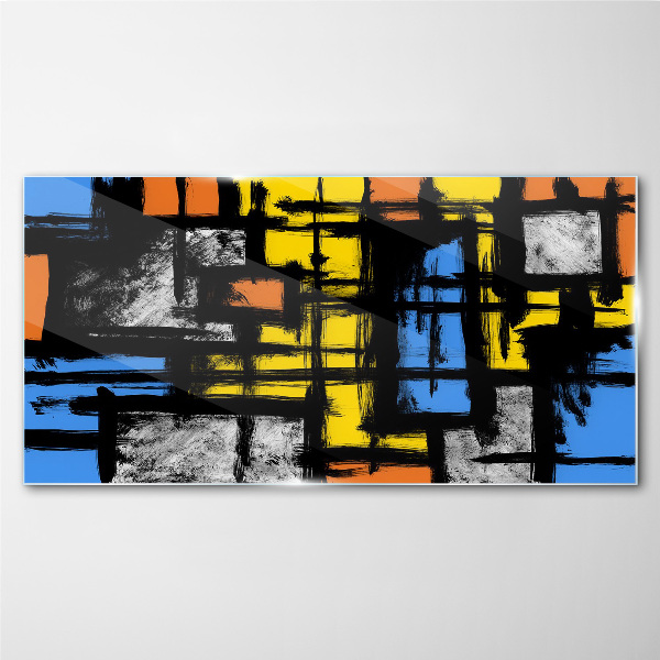 Foto glasbild Abstrakte Komposition von Farben