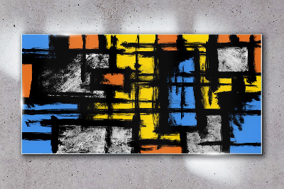 Foto glasbild Abstrakte Komposition von Farben