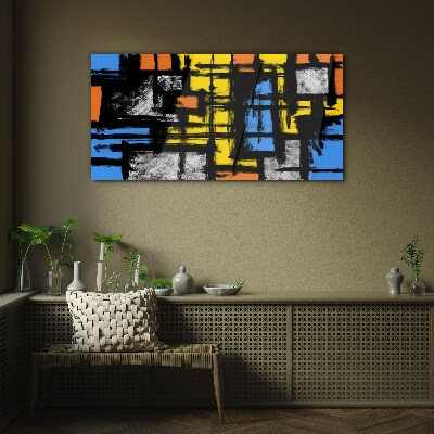 Foto glasbild Abstrakte Komposition von Farben