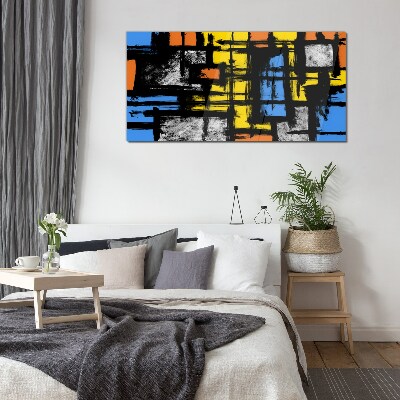 Foto glasbild Abstrakte Komposition von Farben