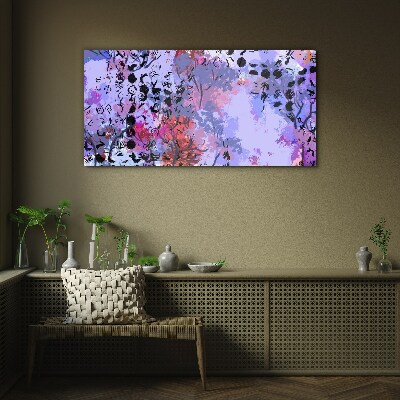 Glasbild Abstrakte Landschaft mit japanischem Akzent